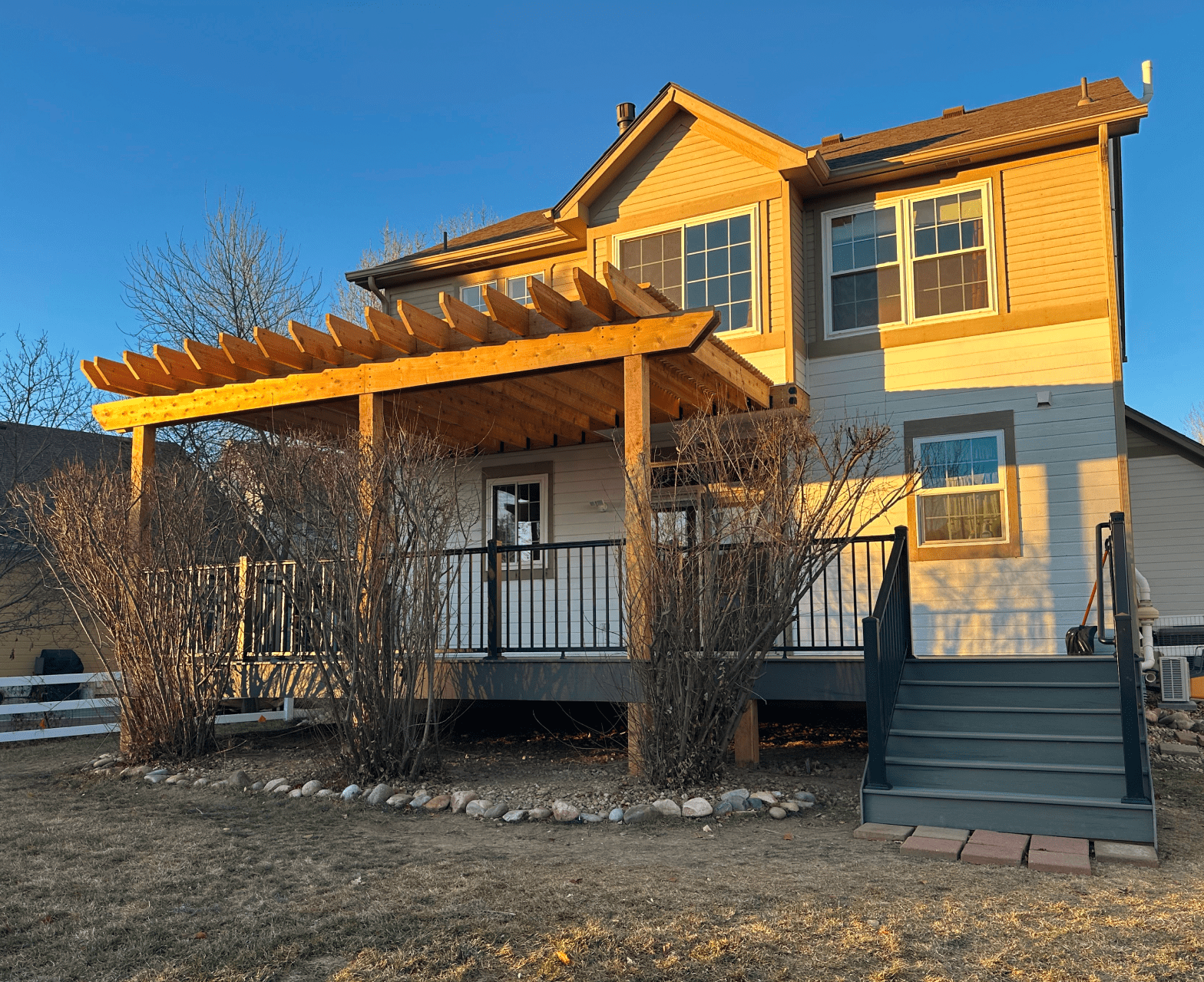 Modern Custom Build Deck with Pergola